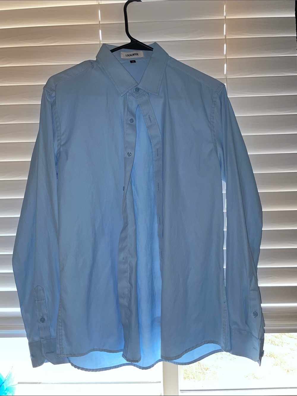 Light Blue Dress Shirt by Local Mode — Tailored Men's Shirt